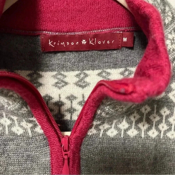 Krimson Klover 100% wool  full zip sweater - Picture 5 of 5
